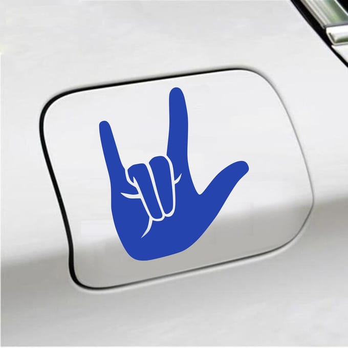 Bumpersticker - Rock N Roll - 14 X 12 - Blauw