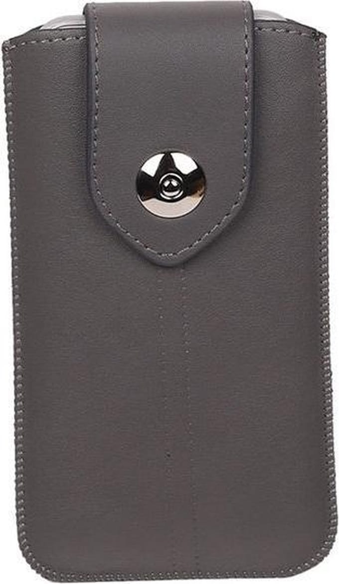 BestCases.nl Google Pixel - Universele Luxe Leder look insteekhoes/pouch - Grijs Medium