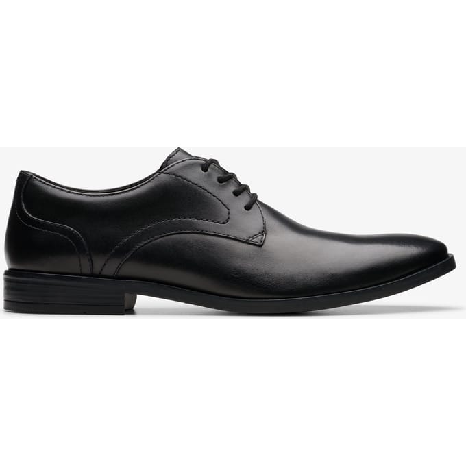 Brandon Kant Zwarte Leren Schoenen