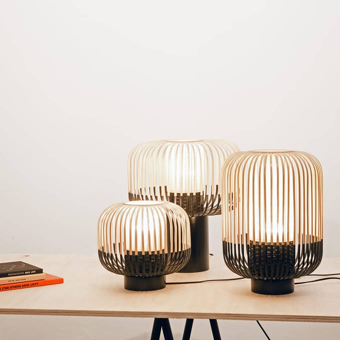 Forestier Bamboo Light M tafellamp 39 cm zwart