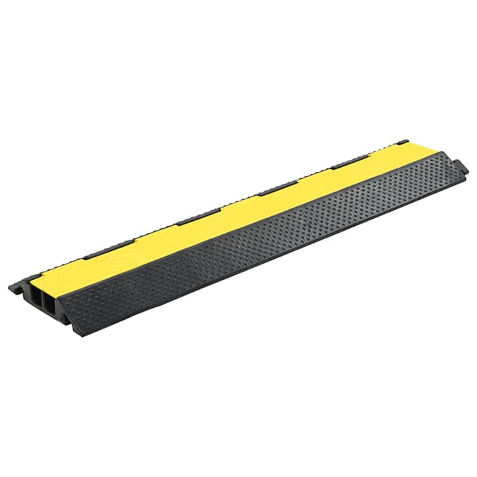 vidaXL - Kabelbeschermer - drempel - 2 - tunnels - 101,5 - cm - rubber