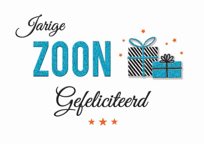 Kaart - Zizi - Jarige zoon, gefeliciteerd - ZZ42a
