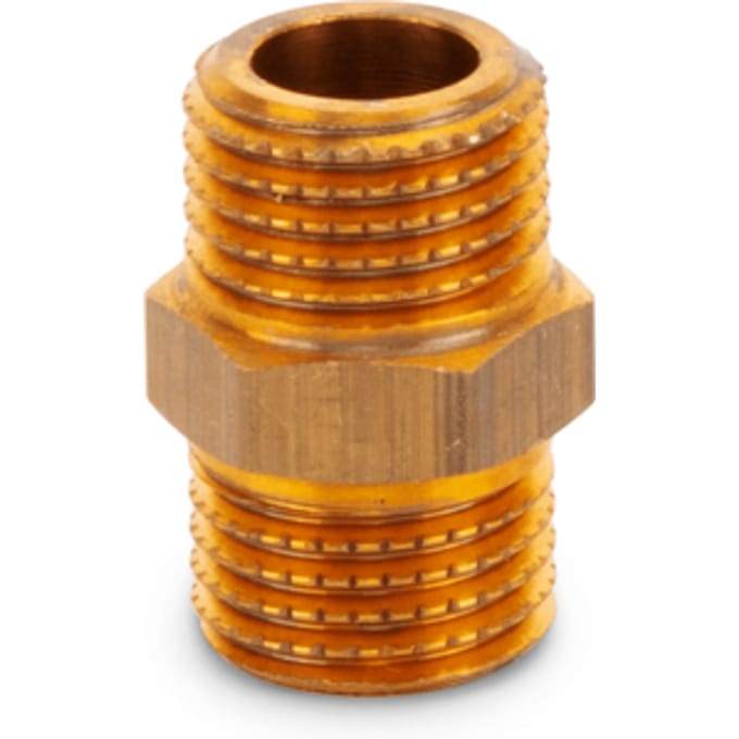 Zeskantige nippel out,1/4"