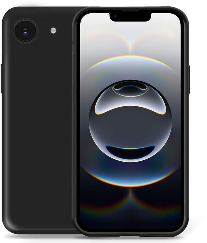 Technow Liquid Hoesje geschikt voor iPhone 16e - Back Case Cover - Zwart