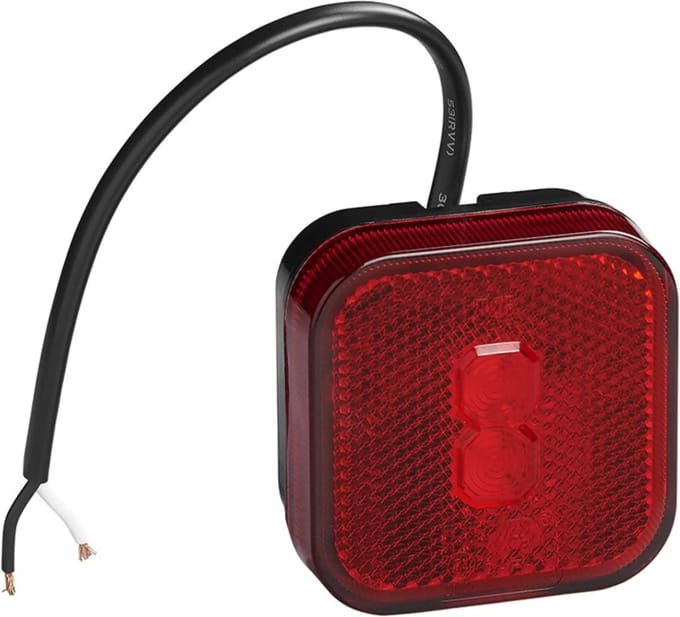 ProPlus Rode LED markeringslamp - waterdicht - 65 x 65 mm - 12/24V