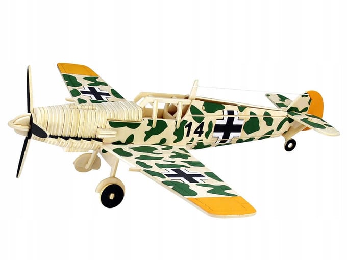 Messerschmitt Bf109 C Houten 3D-puzzel Vliegtuigmodelbouw
