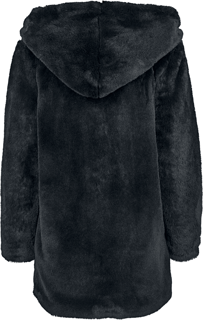 Urban Classics Hooded Teddy Dames Tussenseizoensjas - zwart - 3XL