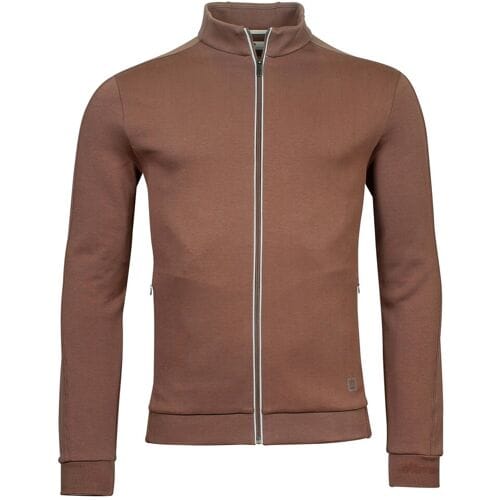 Thomas Maine Vest Sweat Cardigan Zip Doubleface Interlock Roest / male