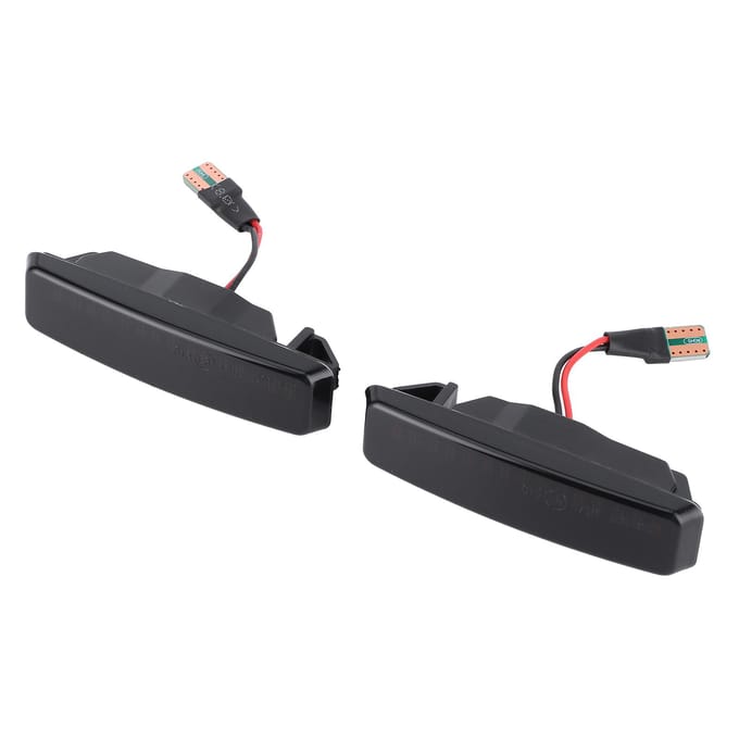 2 stuks Zijmarkeringslampje Spatbord LED Dynamische Richtingaanwijzer Indicator Lamp Gerookt Glas 3000K Geschikt voor 5ER E39 1995‑2003 gray