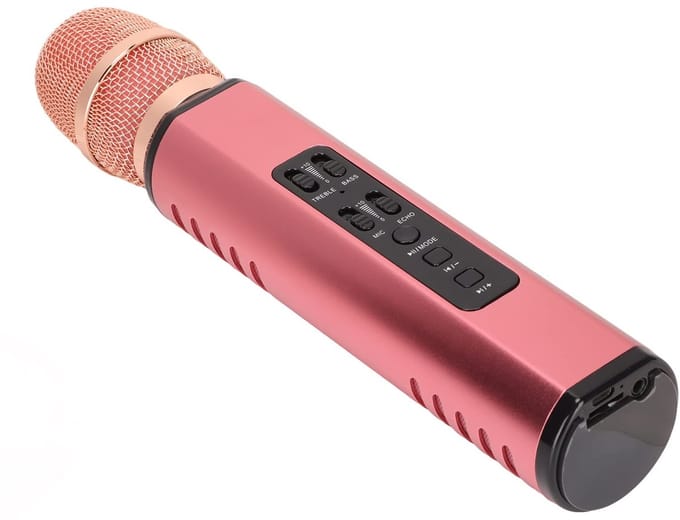 Dailygoody - Draadloze Microfoon - Bluetooth-handmicrofoon - Perfect voor Karaoke - Roze - Microfoonluidspreker - Geschikt voor Pc-smartphones