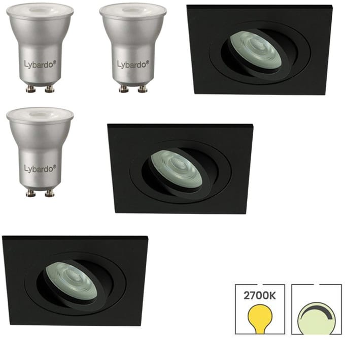 Lybardo - Inbouwspots - 8-pack - Spotjes Inbouw - Veneto - Kantelbaar