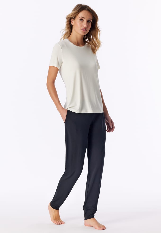 Shirt met korte mouwen, natuurwit - Mix+ Relax 44