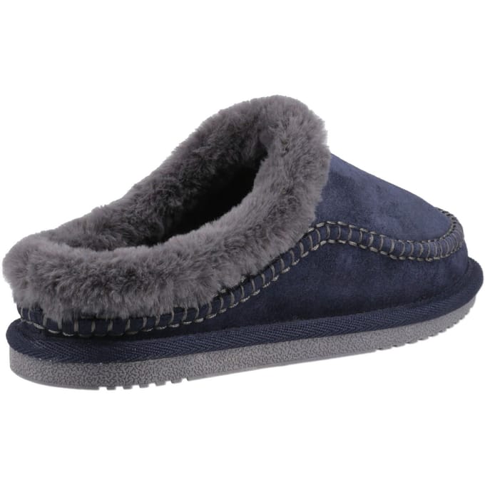 Hush Puppies Anika Suède Dames Navy Slippers