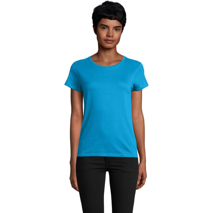 SOLS Dames/Dames Pioneer T-Shirt (Aqua)