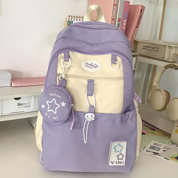 Kinderschooltassen Basisschool Meisjes Middelbare School Middelbare School Studenten Leuke Letter Rugzak gray