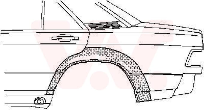Van Wezel - ACHTER SCHERM VOOR MERCEDES BENZ 190 W201 1982-1993 ARC632631VWAN