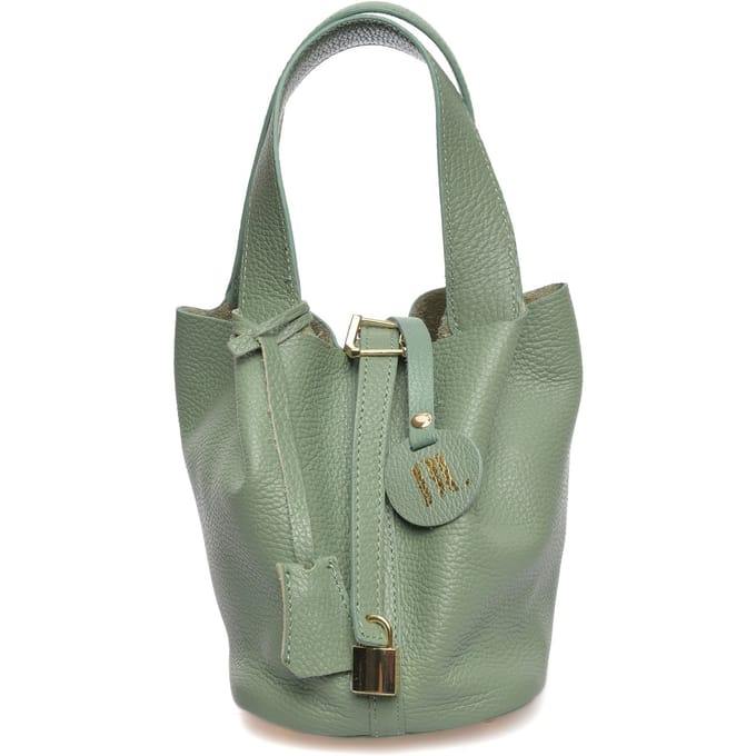 Anna Luchini Groen Rundleer Tas