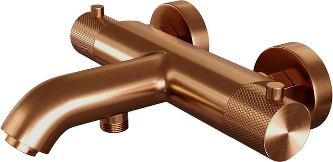 Brauer Copper Carving opbouw baddouche thermostaatkraan koper geborsteld PVD
