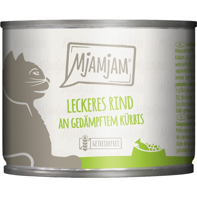 6x200g MjAMjAM lekker rund op gestoomde pompoen kattenvoer nat