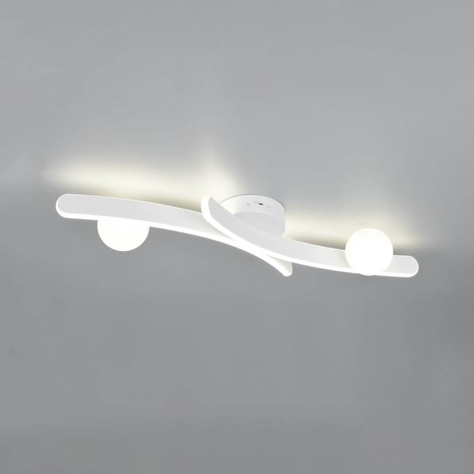 Trio Lighting LED plafondlamp Napoli, mat wit, lengte 70 cm, metaal CCT