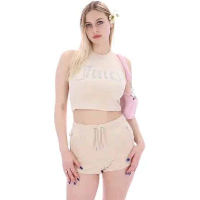 Juicy Couture Etta Halter Top 375 Beach Sand XS