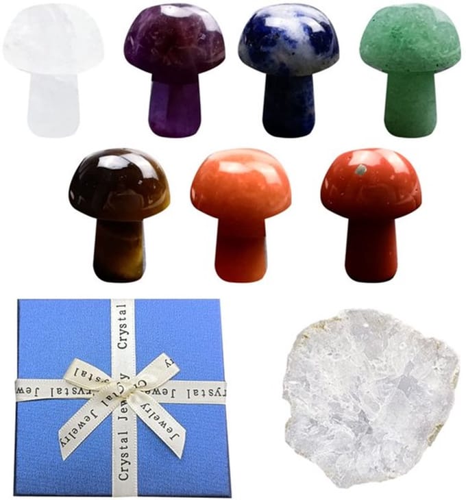 Allecto - Healing Crystals Mushroom - Chakra Stones Set - Meditatie