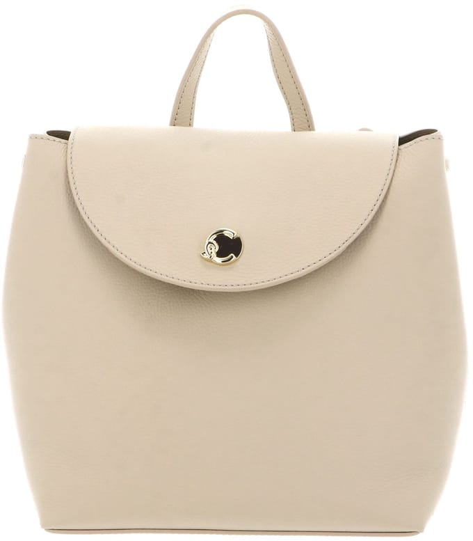 COCCINELLE Leren rugzak Nikla Mini Bag Double Grainy Leather Sandshell / Seagrass beige