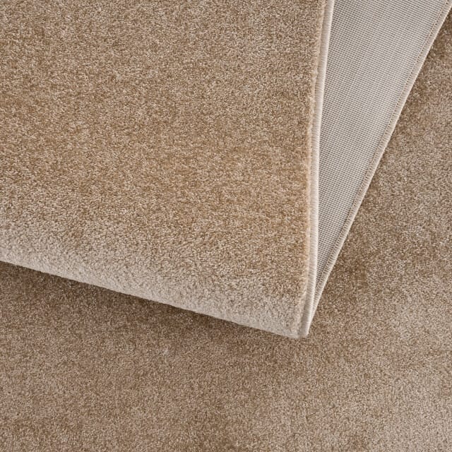 Uni Effen Laagpolig Vloerkleed Modern Beige- 80x150 CM