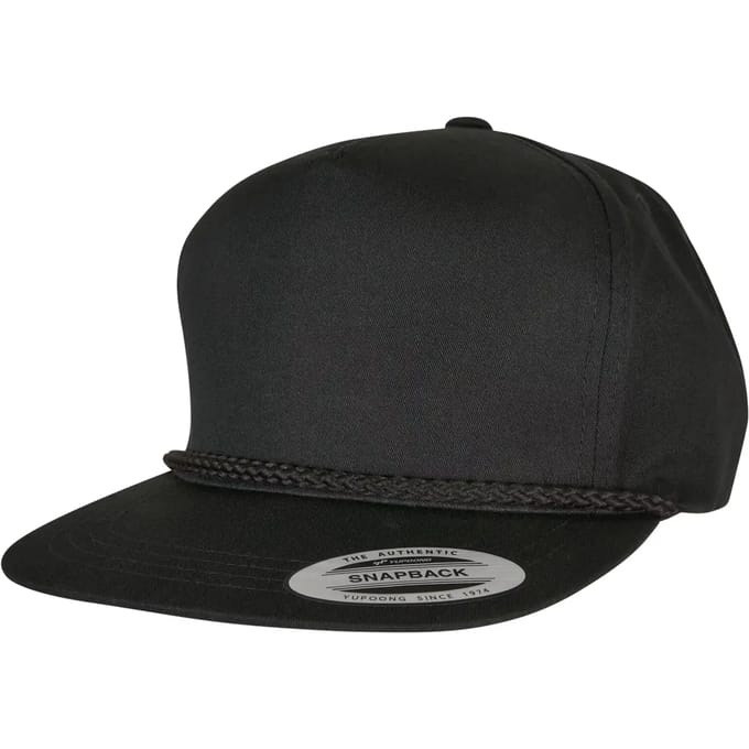 Flexfit - YP Classics, Classic Poplin Golf Cap Snapback Pet - Zwart