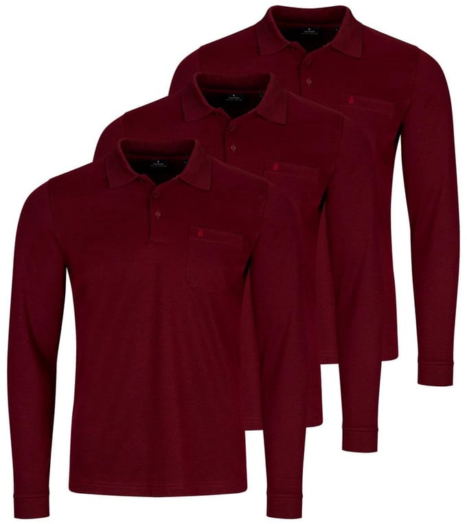RAGMAN Heren poloshirt 3 pack Basic