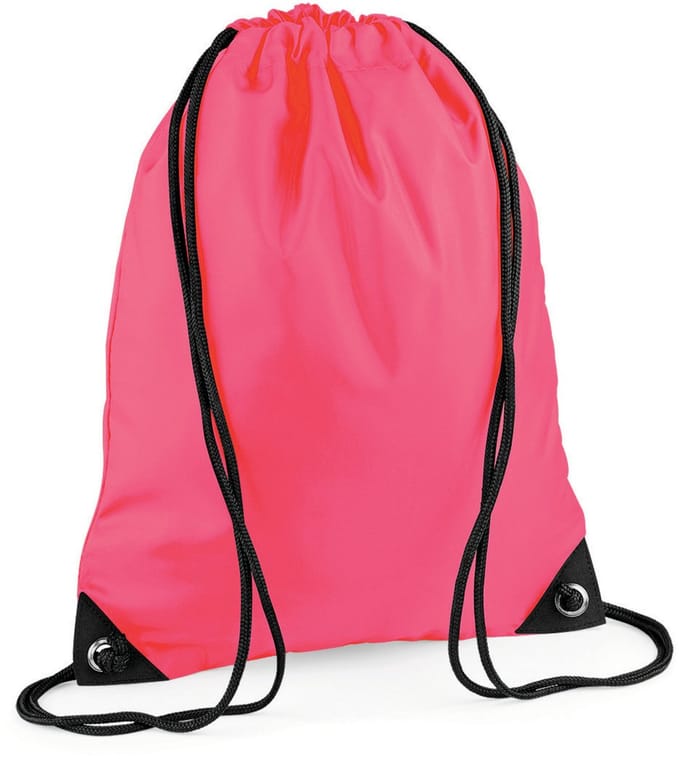 Premium Gymsac Sporttas BagBase - 11 Liter Fluorescent Pink