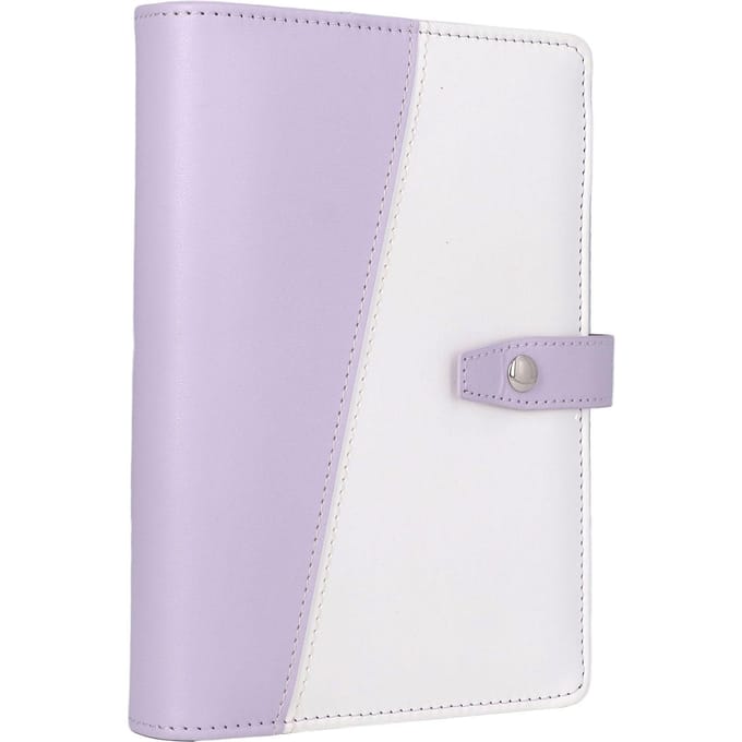 A6 Budget Binder Multifunctioneel Vakontwerp Draagbare PU Lederen Notitieboek Binder voor Kantoor School paars