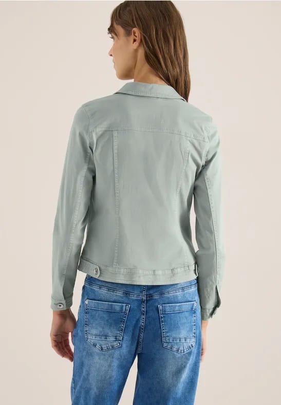 Denim jack met borstzakken en knopen