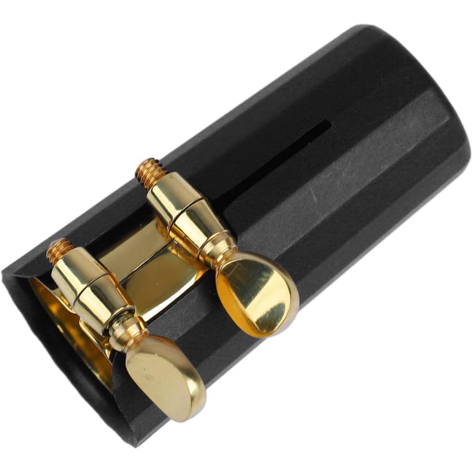 Saxofoon Mondstuk Dop Dubbele Schroef Gouden Ligatuur Dop Clip Sluiting Altsax Accessoires black
