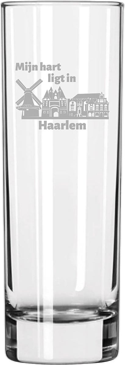 Gegraveerde longdrinkglas 22cl Haarlem