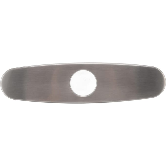 Cache-trou de robinet d'évier Plaque de pont Acier inoxydable 304 Brossé Plaque de fond Poissonnier Panneau décoratif pour robinet de cuisine gray