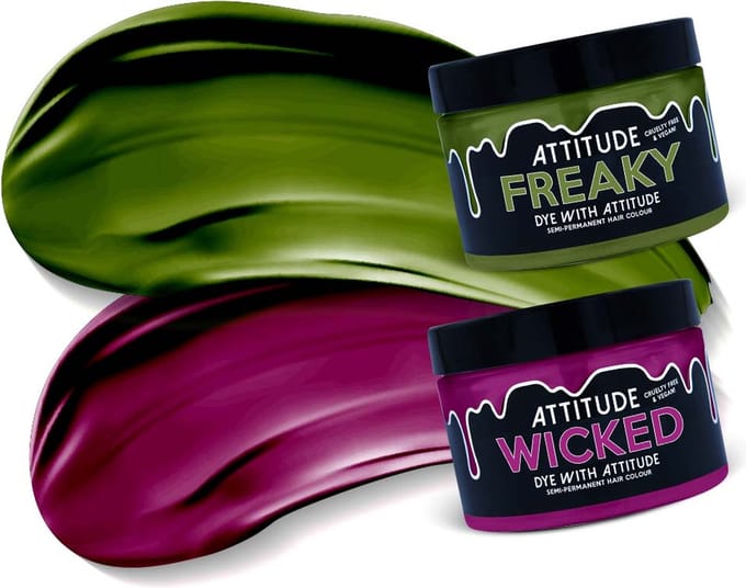 Attitude Hair Dye - WICKED WITCH Duo Semi permanente haarverf kit - Paars/Groen