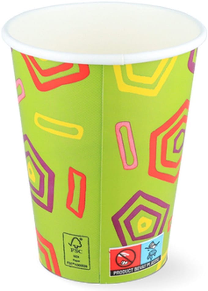 Milkshakebeker - Klein - 360ml - Ø90mm - 12oz - Groen - FSC®Mix - Karton