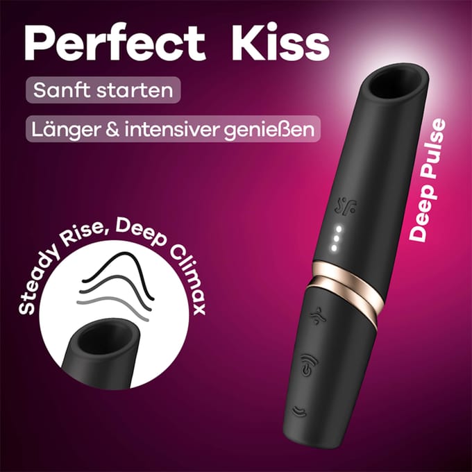 Satisfyer - Perfect Kiss – 3D Air Pulse Vibrator - Lipstick Design
