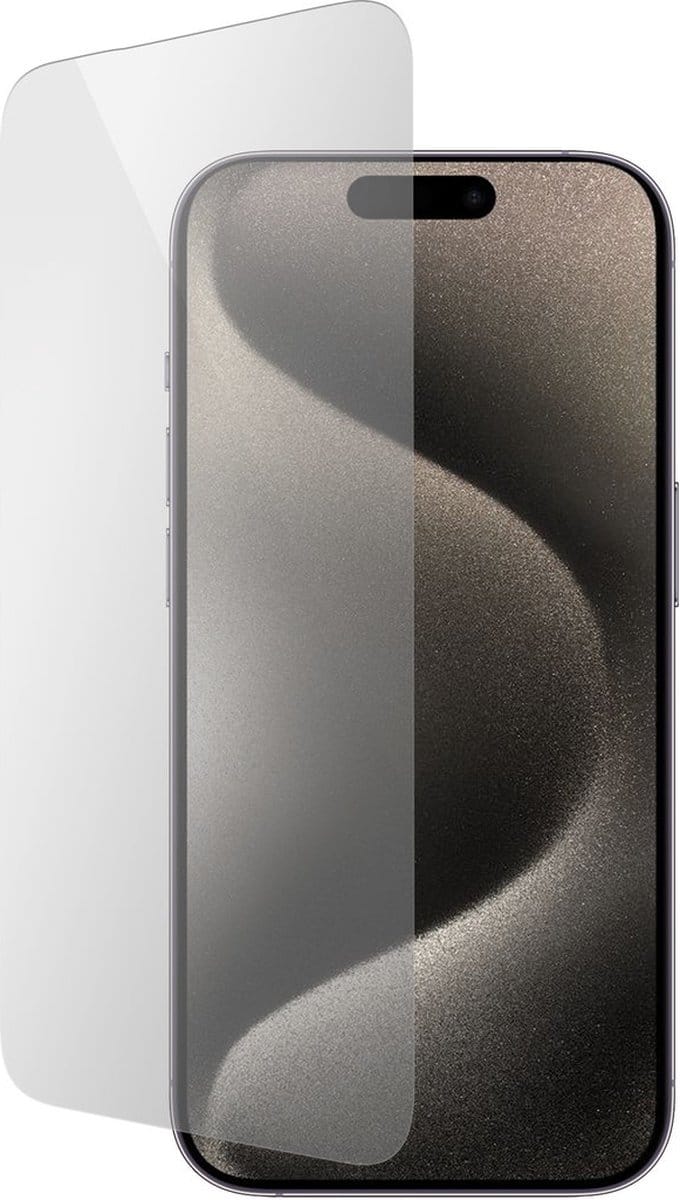 Mobiparts Screenprotector geschikt voor Apple iPhone 15 Pro - Gehard Glas - Anti-bacterieel -