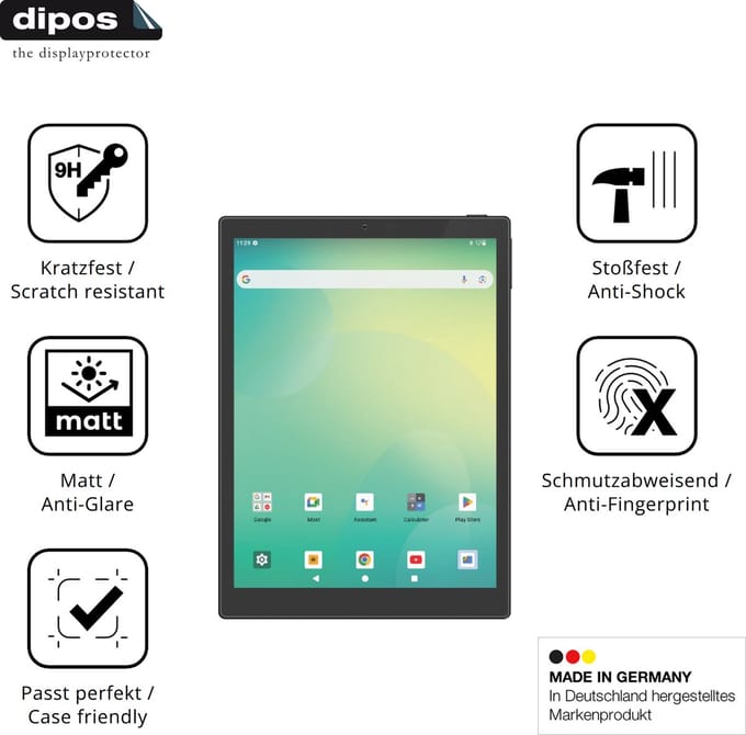 dipos – 2x Matte Pantserfolie geschikt voor Hannspree Lumo 7.8 | 9H Screenprotector
