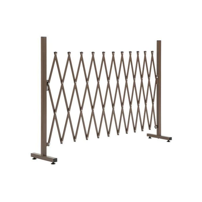 Uitschuifbare barrière - MUVOE - Aluminium - 35-300 cm - Bruin - H103,5 cm