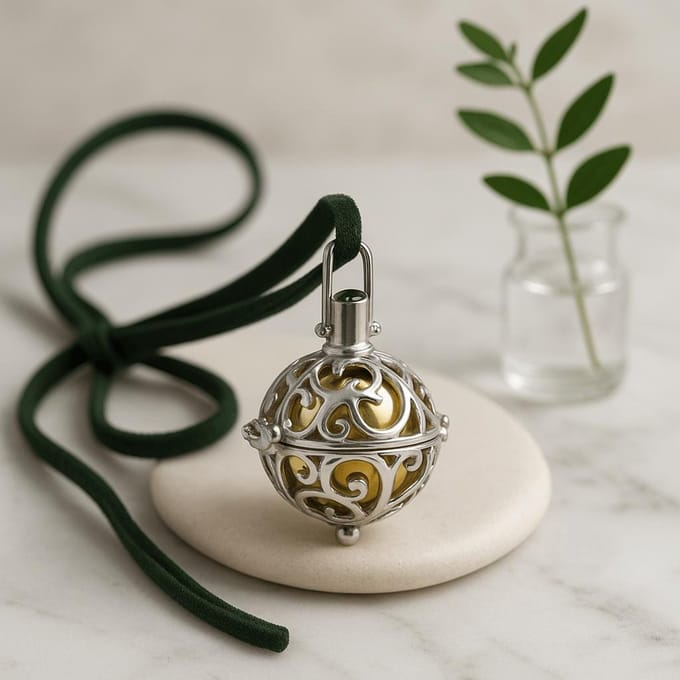 Echt Zilveren Engelenroeper - Genezing - Hanger Voor Ketting - 23mm - Engelen Bel