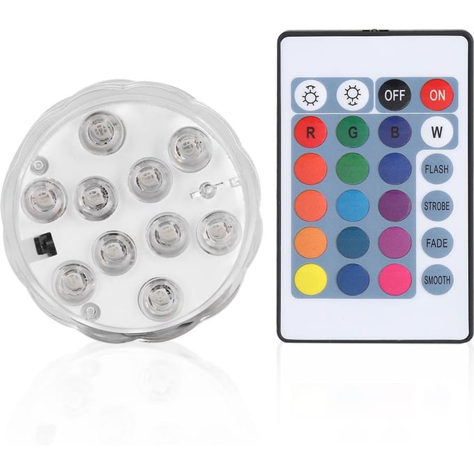 Afstandsbediening Onderdompelbaar Waterdicht LED Licht Kleurveranderend Aquarium Vistentank Decor gray