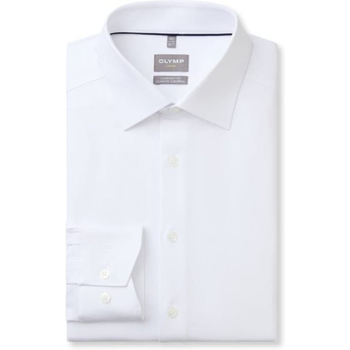 OLYMP Luxor 24/Seven Overhemd, Comfort Fit, New Kent, Wit