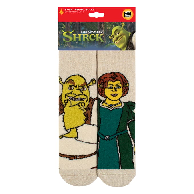 Dames Thermische Sokken met Shrek Patroon en Zachte Geborstelde Voering