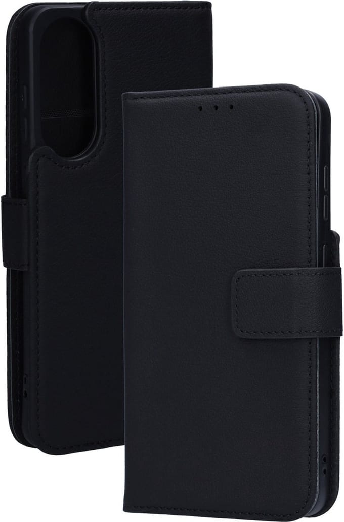 Mobiparts Leather Wallet Case geschikt voor Samsung Galaxy S25 Edge - Zwart