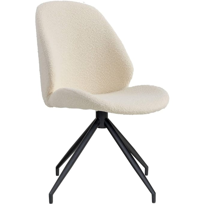 Set van 2 eetkamerstoelen Monte Carlo bouclé draaibaar | House Nordic