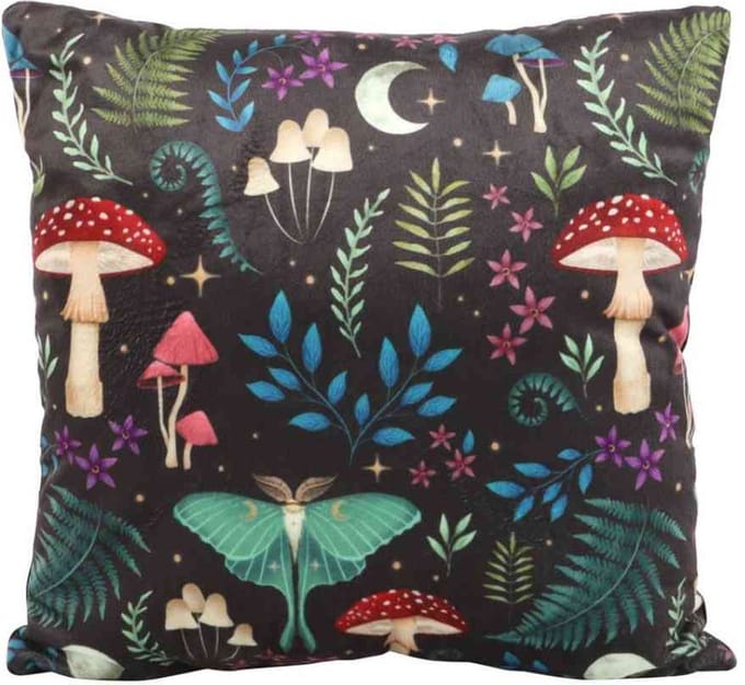 Something Different - 35cm Square Dark Forest Print Kussen - Multicolours