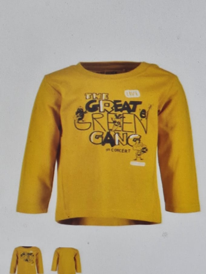 Blue Seven Baby T-shirt Geel The Great Maat 80